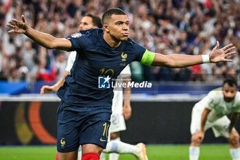 2023-06-19 - Kylian MBAPPE of France celebrates his goal during the UEFA Euro 2024, European Qualifiers, Group B, football match between France and Greece on June 19, 2023 at Stade de France in Saint-Denis, France - FOOTBALL - EURO 2024 - QUALIFYING - FRANCE V GREECE - UEFA EUROPEAN - SOCCER