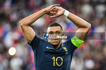 2023-06-19 - Kylian MBAPPE of France celebrates his goal during the UEFA Euro 2024, European Qualifiers, Group B, football match between France and Greece on June 19, 2023 at Stade de France in Saint-Denis, France - FOOTBALL - EURO 2024 - QUALIFYING - FRANCE V GREECE - UEFA EUROPEAN - SOCCER