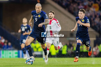 2023-06-20 - Lyndon Dykes and Billy Gilmour of Scotland during the UEFA Euro 2024, European Qualifiers, Group A football match between Scotland and Georgia on 20 June 2023 at Hampden Park in Glasgow, Scotland - FOOTBALL - EURO 2024 - QUALIFYING - SCOTLAND V GEORGIA - UEFA EUROPEAN - SOCCER