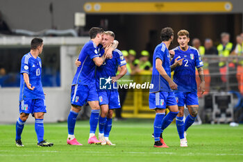 2023-09-12 - Italy’s Davide Frattesi celebrates after scoring a goal 2-0 - UEFA EURO 2024 - EUROPEAN QUALIFIERS - ITALY VS UKRAINE - UEFA EUROPEAN - SOCCER