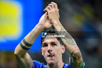 2023-09-12 - Italy’s Nicolo Zaniolo greets the fans at the end of the match - UEFA EURO 2024 - EUROPEAN QUALIFIERS - ITALY VS UKRAINE - UEFA EUROPEAN - SOCCER