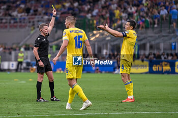 2023-09-12 - Yellow card for Ukraine’s Taras Stepanenko - UEFA EURO 2024 - EUROPEAN QUALIFIERS - ITALY VS UKRAINE - UEFA EUROPEAN - SOCCER