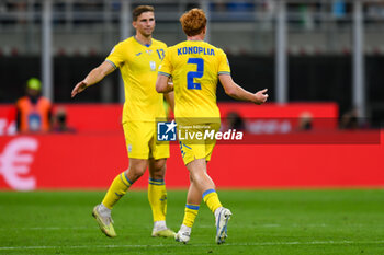 2023-09-12 - Ukraine’s Yukhym Konoplia celebrates after scoring a goal - UEFA EURO 2024 - EUROPEAN QUALIFIERS - ITALY VS UKRAINE - UEFA EUROPEAN - SOCCER