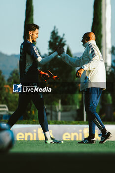 2023-09-04 - Alex Meret and Luciano Spalletti - ITALY TRAINING SESSION - UEFA EUROPEAN - SOCCER
