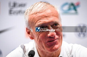 2023-09-06 - Didier DESCHAMPS of France during the press conference of the French team ahead of the UEFA Euro 2024, European Qualifiers football match between France and Ireland, on September 6, 2023 at Parc des Princes Stadium in Paris, France - FOOTBALL - EURO 2024 - FRANCE V REPUBLIC OF IRELAND - TRAINING AND PRESS CONFERENCE - UEFA EUROPEAN - SOCCER