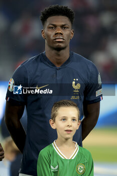 2023-09-07 - Aurelien Tchouameni of France looks on before the UEFA Euro 2024, European Qualifiers Group B football match between France and Republic of Ireland on September 7, 2023 at Parc des Princes stadium in Paris, France - FOOTBALL - EURO 2024 - QUALIFYING - FRANCE V REPUBLIC OF IRELAND - UEFA EUROPEAN - SOCCER
