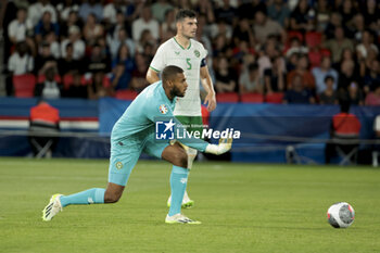 2023-09-07 - Goalkeeper of Ireland Gavin Bazunu during the UEFA Euro 2024, European Qualifiers Group B football match between France and Republic of Ireland on September 7, 2023 at Parc des Princes stadium in Paris, France - FOOTBALL - EURO 2024 - QUALIFYING - FRANCE V REPUBLIC OF IRELAND - UEFA EUROPEAN - SOCCER
