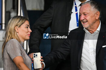 2023-09-07 - Laure BOULLEAU and Jean-Michel AULAS during the UEFA Euro 2024, European Qualifiers Group B football match between France and Republic of Ireland on September 7, 2023 at Parc des Princes stadium in Paris, France - FOOTBALL - EURO 2024 - QUALIFYING - FRANCE V REPUBLIC OF IRELAND - UEFA EUROPEAN - SOCCER