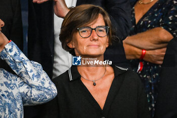 2023-09-07 - French Junior Minister for Territories Organisation and Health Workers Agnes FIRMIN LE BODO during the UEFA Euro 2024, European Qualifiers Group B football match between France and Republic of Ireland on September 7, 2023 at Parc des Princes stadium in Paris, France - FOOTBALL - EURO 2024 - QUALIFYING - FRANCE V REPUBLIC OF IRELAND - UEFA EUROPEAN - SOCCER
