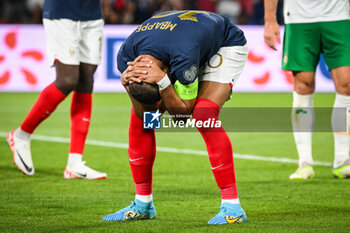 2023-09-07 - Kylian MBAPPE of France looks dejected during the UEFA Euro 2024, European Qualifiers Group B football match between France and Republic of Ireland on September 7, 2023 at Parc des Princes stadium in Paris, France - FOOTBALL - EURO 2024 - QUALIFYING - FRANCE V REPUBLIC OF IRELAND - UEFA EUROPEAN - SOCCER