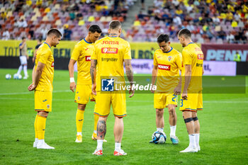 2023-09-12 - Olimpiu Morutan of Romania warming up during the UEFA Euro 2024, European Qualifiers, Group I football match between Romania and Kosovo on September 12, 2023 at Arena Nationala in Bucharest, Romania - FOOTBALL - EURO 2024 - QUALIFYING - ROMANIA V KOSOVO - UEFA EUROPEAN - SOCCER
