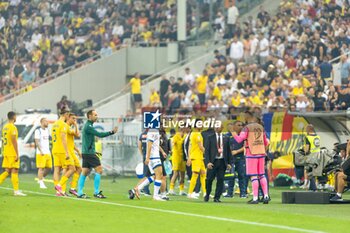 2023-09-12 - Romania and Kosovo teams leaving the pitch during the UEFA Euro 2024, European Qualifiers, Group I football match between Romania and Kosovo on September 12, 2023 at Arena Nationala in Bucharest, Romania - FOOTBALL - EURO 2024 - QUALIFYING - ROMANIA V KOSOVO - UEFA EUROPEAN - SOCCER