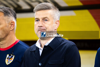 2023-09-12 - Romania Manager Eduard Iordanescu during the UEFA Euro 2024, European Qualifiers, Group I football match between Romania and Kosovo on September 12, 2023 at Arena Nationala in Bucharest, Romania - FOOTBALL - EURO 2024 - QUALIFYING - ROMANIA V KOSOVO - UEFA EUROPEAN - SOCCER