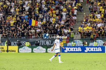 2023-09-12 - Vedat Muriqi of Kosovo leaving the pitch after receiving a red card during the UEFA Euro 2024, European Qualifiers, Group I football match between Romania and Kosovo on September 12, 2023 at Arena Nationala in Bucharest, Romania - FOOTBALL - EURO 2024 - QUALIFYING - ROMANIA V KOSOVO - UEFA EUROPEAN - SOCCER