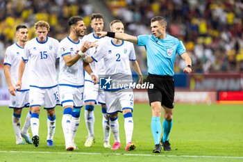 2023-09-13 - Referee Willy Delajod during the UEFA Euro 2024, European Qualifiers, Group I football match between Romania and Kosovo on September 12, 2023 at Arena Nationala in Bucharest, Romania - FOOTBALL - EURO 2024 - QUALIFYING - ROMANIA V KOSOVO - UEFA EUROPEAN - SOCCER