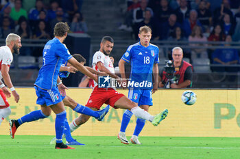 2023-10-14 - Giacomo Bonaventura of Italy scores a goal of 1-0 - UEFA EURO 2024 QUALIFIERS - ITALY VS MALTA - UEFA EUROPEAN - SOCCER
