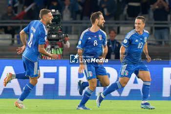 2023-10-14 - Giacomo Bonaventura of Italy celebrates after scoring a goal - UEFA EURO 2024 QUALIFIERS - ITALY VS MALTA - UEFA EUROPEAN - SOCCER