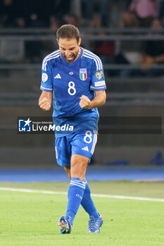2023-10-14 - Giacomo Bonaventura of Italy celebrates after scoring a goal - UEFA EURO 2024 QUALIFIERS - ITALY VS MALTA - UEFA EUROPEAN - SOCCER