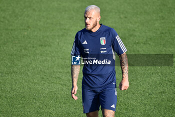 2023-10-09 - Italian player Federico Dimarco - ITALY TRAINING SESSION - UEFA EUROPEAN - SOCCER