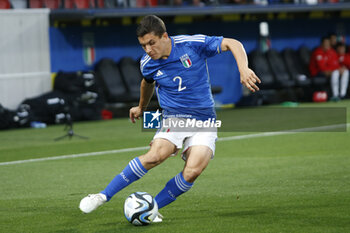 2023-10-17 - Mattia Zanotti of Italy  play the ball during Italy U21  vs Norway U21, 3° match of European Qualifiers 2025 group A, game at GNerone Claudio Druso in Bolzano - Bolzen (BZ), Italy, on October 17, 2023. - 2025 UEFA EURO UNDER 21 QUALIFIERS - ITALY VS NORWAY - UEFA EUROPEAN - SOCCER