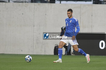 2023-10-17 - Diego Coppola of Italy  play the ball during Italy U21  vs Norway U21, 3° match of European Qualifiers 2025 group A, game at GNerone Claudio Druso in Bolzano - Bolzen (BZ), Italy, on October 17, 2023. - 2025 UEFA EURO UNDER 21 QUALIFIERS - ITALY VS NORWAY - UEFA EUROPEAN - SOCCER