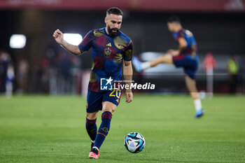 2023-10-12 - Daniel Carvajal of Spain warms up during the UEFA EURO 2024, European Qualifiers Group A football match between Spain and Scotland on October 12, 2023 at La Cartuja stadium in Sevilla, Spain - FOOTBALL - EURO 2024 - QUALIFYING - SPAIN V SCOTLAND - UEFA EUROPEAN - SOCCER