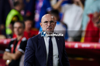 2023-10-12 - Luis de la Fuente, head coach of Spain during the UEFA EURO 2024, European Qualifiers Group A football match between Spain and Scotland on October 12, 2023 at La Cartuja stadium in Sevilla, Spain - FOOTBALL - EURO 2024 - QUALIFYING - SPAIN V SCOTLAND - UEFA EUROPEAN - SOCCER