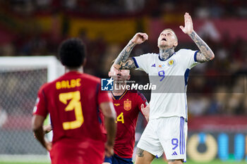 2023-10-12 - Lyndon Dykes of Scotland during the UEFA EURO 2024, European Qualifiers Group A football match between Spain and Scotland on October 12, 2023 at La Cartuja stadium in Sevilla, Spain - FOOTBALL - EURO 2024 - QUALIFYING - SPAIN V SCOTLAND - UEFA EUROPEAN - SOCCER