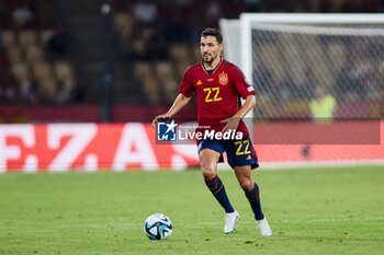 2023-10-12 - Jesus Navas of Spain during the UEFA EURO 2024, European Qualifiers Group A football match between Spain and Scotland on October 12, 2023 at La Cartuja stadium in Sevilla, Spain - FOOTBALL - EURO 2024 - QUALIFYING - SPAIN V SCOTLAND - UEFA EUROPEAN - SOCCER