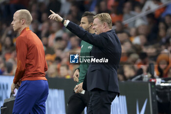 2023-10-13 - Coach of Netherlands Ronald Koeman during the UEFA Euro 2024, Qualifiers Group B football match between Netherlands and France on October 13, 2023 at Johan Cruijff ArenA in Amsterdam, Netherlands - FOOTBALL - EURO 2024 - QUALIFYING - NETHERLANDS V FRANCE - UEFA EUROPEAN - SOCCER
