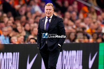 2023-10-13 - Head-Coach Ronald Koeman of the Netherlands during the UEFA Euro 2024, Qualifiers Group B football match between Netherlands and France on October 13, 2023 at Johan Cruijff ArenA in Amsterdam, Netherlands - FOOTBALL - EURO 2024 - QUALIFYING - NETHERLANDS V FRANCE - UEFA EUROPEAN - SOCCER