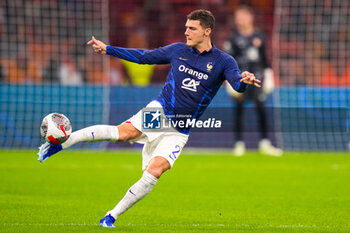 2023-10-13 - Benjamin Pavard of France warms up during the UEFA Euro 2024, Qualifiers Group B football match between Netherlands and France on October 13, 2023 at Johan Cruijff ArenA in Amsterdam, Netherlands - FOOTBALL - EURO 2024 - QUALIFYING - NETHERLANDS V FRANCE - UEFA EUROPEAN - SOCCER