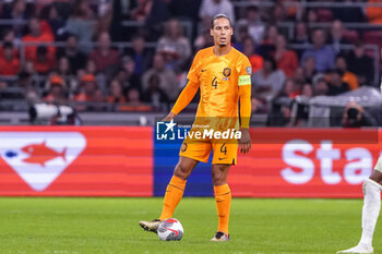 2023-10-13 - Virgil van Dijk of the Netherlands during the UEFA Euro 2024, Qualifiers Group B football match between Netherlands and France on October 13, 2023 at Johan Cruijff ArenA in Amsterdam, Netherlands - FOOTBALL - EURO 2024 - QUALIFYING - NETHERLANDS V FRANCE - UEFA EUROPEAN - SOCCER