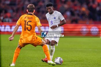 2023-10-13 - Aurelien Tchouameni of France during the UEFA Euro 2024, Qualifiers Group B football match between Netherlands and France on October 13, 2023 at Johan Cruijff ArenA in Amsterdam, Netherlands - FOOTBALL - EURO 2024 - QUALIFYING - NETHERLANDS V FRANCE - UEFA EUROPEAN - SOCCER