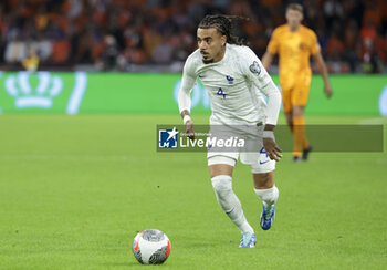 2023-10-13 - Malo Gusto of France during the UEFA Euro 2024, Qualifiers Group B football match between Netherlands and France on October 13, 2023 at Johan Cruijff ArenA in Amsterdam, Netherlands - FOOTBALL - EURO 2024 - QUALIFYING - NETHERLANDS V FRANCE - UEFA EUROPEAN - SOCCER