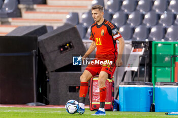 2023-10-16 - Timothy Castagne of Belgium during the UEFA Euro 2024, Qualifiers Group F football match between Belgium and Sweden on October 16, 2023 at King Baudouin Stadium in Brussels, Belgium - FOOTBALL - EURO 2024 - QUALIFYING - BELGIUM V SWEDEN - UEFA EUROPEAN - SOCCER