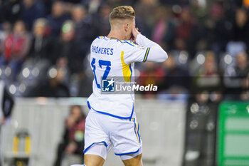 2023-10-16 - Viktor Gyokeres of Sweden celebrates the first goal during the UEFA Euro 2024, Qualifiers Group F football match between Belgium and Sweden on October 16, 2023 at King Baudouin Stadium in Brussels, Belgium - FOOTBALL - EURO 2024 - QUALIFYING - BELGIUM V SWEDEN - UEFA EUROPEAN - SOCCER