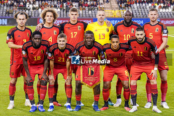 2023-10-16 - Team of Belgium during the UEFA Euro 2024, Qualifiers Group F football match between Belgium and Sweden on October 16, 2023 at King Baudouin Stadium in Brussels, Belgium - FOOTBALL - EURO 2024 - QUALIFYING - BELGIUM V SWEDEN - UEFA EUROPEAN - SOCCER