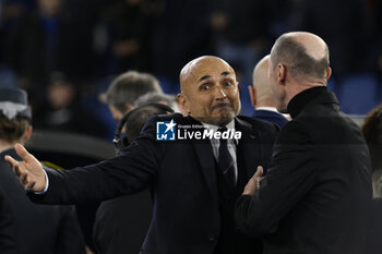 2023-11-17 - Luciano Spalletti (ITA) and Blagoja Milevski (MKD) during the Day 9 of UEFA EURO 2024 European qualifier, Group C, match between Italy and North Macedonia, 17 November 2023 at the Olympic Stadium in Rome, Italy. - ITALY VS NORTH MACEDONIA - UEFA EUROPEAN - SOCCER