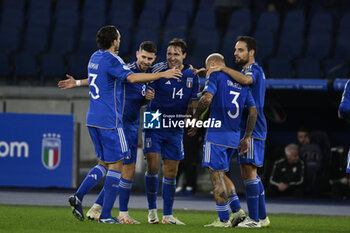 2023-11-17 - Federico Chiesa (ITA) celebrates after scoring 3-0 during the Day 9 of UEFA EURO 2024 European qualifier, Group C, match between Italy and North Macedonia, 17 November 2023 at the Olympic Stadium in Rome, Italy. - ITALY VS NORTH MACEDONIA - UEFA EUROPEAN - SOCCER