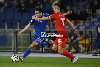 2023-11-17 - Federico Chiesa (ITA) score 3-0 during the Day 9 of UEFA EURO 2024 European qualifier, Group C, match between Italy and North Macedonia, 17 November 2023 at the Olympic Stadium in Rome, Italy. - ITALY VS NORTH MACEDONIA - UEFA EUROPEAN - SOCCER