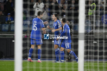 2023-11-17 - Matteo Darmian (ITA) celebrates after scoring 1-0 during the Day 9 of UEFA EURO 2024 European qualifier, Group C, match between Italy and North Macedonia, 17 November 2023 at the Olympic Stadium in Rome, Italy. - ITALY VS NORTH MACEDONIA - UEFA EUROPEAN - SOCCER