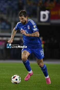 2023-11-17 - Francesco Acerbi (ITA) during the Day 9 of UEFA EURO 2024 European qualifier, Group C, match between Italy and North Macedonia, 17 November 2023 at the Olympic Stadium in Rome, Italy. - ITALY VS NORTH MACEDONIA - UEFA EUROPEAN - SOCCER