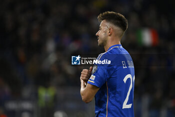 2023-11-17 - Stephan El Shaarawy (ITA) celebrates after scoring 5-2 during the Day 9 of UEFA EURO 2024 European qualifier, Group C, match between Italy and North Macedonia, 17 November 2023 at the Olympic Stadium in Rome, Italy. - ITALY VS NORTH MACEDONIA - UEFA EUROPEAN - SOCCER