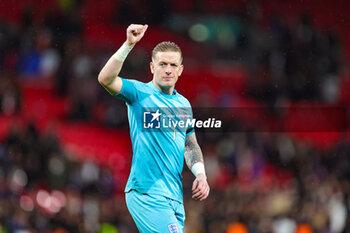 2023-11-17 - Jordan Pickford (1) of England at full time during the UEFA Euro 2024, qualifiers Group C football match between England and Malta on 17 November 2023 at Wembley Stadium in London, England - FOOTBALL - EURO 2024 - QUALIFYING - ENGLAND V MALTA - UEFA EUROPEAN - SOCCER