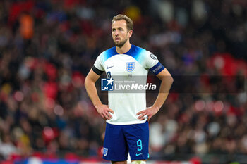 2023-11-17 - Harry Kane (9) of England during the UEFA Euro 2024, qualifiers Group C football match between England and Malta on 17 November 2023 at Wembley Stadium in London, England - FOOTBALL - EURO 2024 - QUALIFYING - ENGLAND V MALTA - UEFA EUROPEAN - SOCCER