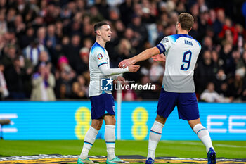 2023-11-17 - Phil Foden (7) of England celebrates a Malta own goal 1-0 during the UEFA Euro 2024, qualifiers Group C football match between England and Malta on 17 November 2023 at Wembley Stadium in London, England - FOOTBALL - EURO 2024 - QUALIFYING - ENGLAND V MALTA - UEFA EUROPEAN - SOCCER