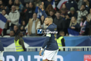 2023-11-18 - Kylian Mbappe of France celebrates his goal during the UEFA Euro 2024, Qualifiers, Group B football match between France and Gibraltar on November 18, 2023 at Allianz Riviera stadium in Nice, France - FOOTBALL - EURO 2024 - QUALIFYING - FRANCE V GIBRALTAR - UEFA EUROPEAN - SOCCER