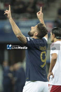 2023-11-18 - Olivier Giroud of France celebrates his second goal during the UEFA Euro 2024, Qualifiers, Group B football match between France and Gibraltar on November 18, 2023 at Allianz Riviera stadium in Nice, France - FOOTBALL - EURO 2024 - QUALIFYING - FRANCE V GIBRALTAR - UEFA EUROPEAN - SOCCER
