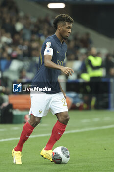 2023-11-18 - Kingsley Coman of France during the UEFA Euro 2024, Qualifiers, Group B football match between France and Gibraltar on November 18, 2023 at Allianz Riviera stadium in Nice, France - FOOTBALL - EURO 2024 - QUALIFYING - FRANCE V GIBRALTAR - UEFA EUROPEAN - SOCCER